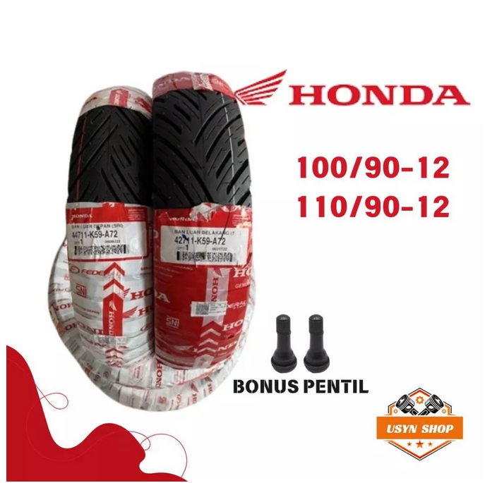 Ban TUBELESS FEDERAL AHM Ring 12 // Depan 100/90 - 12 Dan Belaka